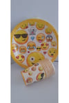 Mutlu anılar parti evi emoji 8li tabak bardak seti