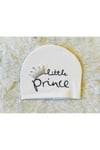 prens prince yazılı Bebek Beyaz Bere