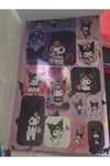 Sanrıo karakterli kuromi kapak sticker defteri