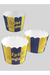 Sarı Lacivert Taraftar Cupcake Kek Kapsülü 10lu ve 10 lu kürdan