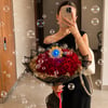 Büyük boy baloncuk tabancalı gül buketi