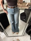 Kemerli düz kesim jean