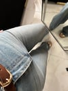 Kemerli düz kesim jean