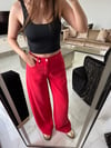 Tensel jean kırmızı