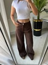 Tensel kahverengi jean