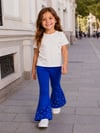 Bluz İspanyol Paça Pantolon İkili Takım Saks Mavi
