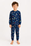 Galaksi Detaylı İkili Erkek Çocuk Pijama Takım