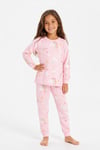 Gökkuşağı Figürlü İkili Kız Çocuk Pijama Takımı