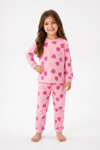 Kalp Figürlü İkili Kız Çocuk Pijama Takımı