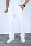 Baggy Keten Pantolon Jogger Beyaz