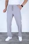 Baggy Keten Pantolon Jogger Gri