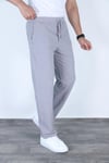 Baggy Keten Pantolon Jogger Gri