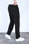 Baggy Keten Pantolon Jogger Siyah