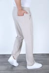 Baggy Keten Pantolon Jogger Taş