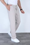 Baggy Keten Pantolon Jogger Taş