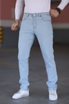 Buz Mavisi Erkek Regular Fit Rahat Kesim Jean Pantolon