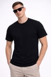 Erkek 5'li Tişört Seti %100 Pamuk Basic Regular Fit Bisiklet Yaka Düz Renk Günlük T-Shirt