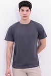 Erkek Antrasit Basic Tişört – Regular Fit Bisiklet Yaka %100 Pamuk 30/1 Süprem Kumaş Günlük T-Shirt