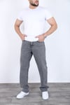 Erkek Arsenik Gri Baggy Kot Pantolon - Geniş Kalıp Günlük Rahat Denim Jean