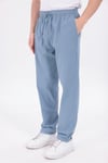 Erkek Buz Mavi Jogger Pantolon Beli Lastikli Bağcıklı %100 Pamuk Keten Baggy Rahat Günlük Pantolon