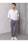 Erkek Gri Jogger Pantolon – Rahat Kesim, Bağcıklı, Mevsimlik Günlük Kullanım
