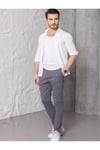 Erkek Gri Jogger Pantolon – Rahat Kesim, Bağcıklı, Mevsimlik Günlük Kullanım