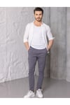 Erkek Gri Jogger Pantolon – Rahat Kesim, Bağcıklı, Mevsimlik Günlük Kullanım