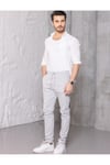Erkek Gümüş Jogger Pantolon – Rahat Kesim, Bağcıklı, Mevsimlik Günlük Kullanım