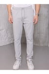Erkek Gümüş Jogger Pantolon – Rahat Kesim, Bağcıklı, Mevsimlik Günlük Kullanım