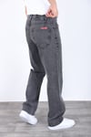 Erkek Koyu Gri Baggy Kot Pantolon - Geniş Kalıp Günlük Rahat Denim Jean