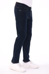 Erkek koyu zift Diz İzi Yapmayan Pamuklu Esnek Denim Jean Kot Pantolon Regular Kalıp