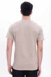 Erkek Krem Basic Tişört – Regular Fit Bisiklet Yaka %100 Pamuk 30/1 Süprem Kumaş Günlük T-Shirt