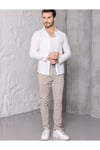 Erkek Krem Jogger Pantolon – Rahat Kesim, Bağcıklı, Mevsimlik Günlük Kullanım