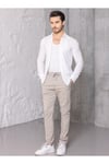 Erkek Krem Jogger Pantolon – Rahat Kesim, Bağcıklı, Mevsimlik Günlük Kullanım