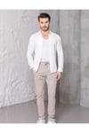 Erkek Krem Jogger Pantolon – Rahat Kesim, Bağcıklı, Mevsimlik Günlük Kullanım