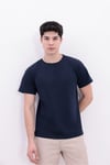 Erkek Lacivert Basic Tişört – Regular Fit Bisiklet Yaka %100 Pamuk 30/1 Süprem Kumaş Günlük T-Shirt