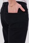 Erkek Mat Siyah Regular Fit Düz Paça Esnek Denim Kot Pantolon Günlük