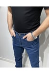 Erkek Mavi Regular Kalıp Likralı Esnek Kot Pantolon