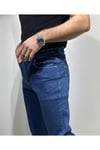 Erkek Mavi Regular Kalıp Likralı Esnek Kot Pantolon