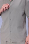 Erkek Rahat Kalıp Cepli Keten Gömlek ve Beli Lastikli Şort Yazlık Oversize Takım
