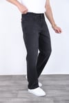 Erkek Siyah Baggy Kot Pantolon - Geniş Kalıp Günlük Rahat Denim Jean