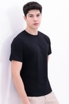 Erkek Siyah Basic Tişört – Regular Fit Bisiklet Yaka %100 Pamuk 30/1 Süprem Kumaş Günlük T-Shirt