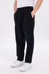 Erkek Siyah Jogger Pantolon Beli Lastikli Bağcıklı %100 Pamuk Keten Baggy Rahat Günlük Pantolon