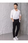 Erkek Siyah Jogger Pantolon – Rahat Kesim, Bağcıklı, Mevsimlik Günlük Kullanım