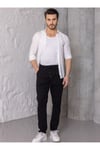 Erkek Siyah Jogger Pantolon – Rahat Kesim, Bağcıklı, Mevsimlik Günlük Kullanım