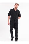 Erkek Siyah Keten Takım Oversize Gömlek & Pantolon 2’li Set Bağcıklı Rahat Yazlık Kombin