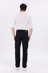 Erkek Siyah Regular Fit Rahat Kesim Denim Zift Mavi Jeans