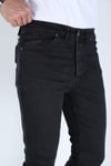 Erkek Siyah Regular Fit Rahat Kesim Denim Siyah Jeans