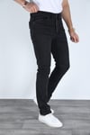 Erkek Siyah Regular Fit Rahat Kesim Denim Siyah Jeans