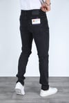 Erkek Siyah Regular Fit Rahat Kesim Denim Siyah Jeans
